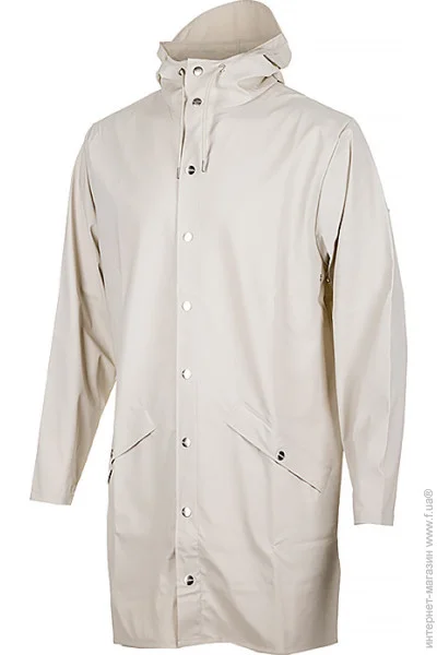 Rains   Long Jacket  2XS-XS (7d1202-OffWhite 2XS-XS)