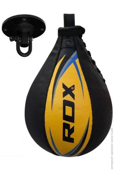  RDX   2Y Boxing Speed Ball Leather Multi 2SBL-S2YU, Yellow/Blue