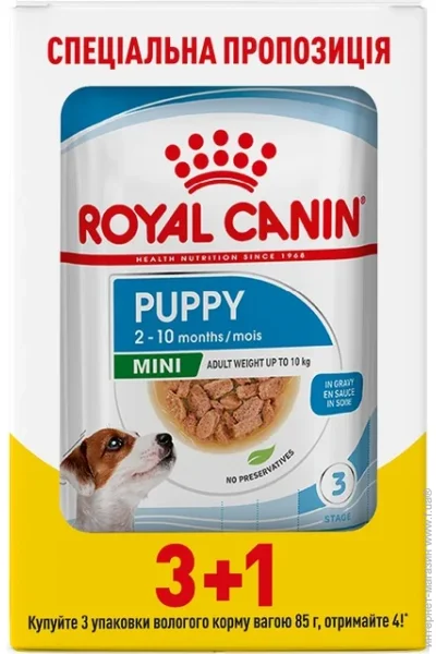 Royal Canin   Mini Puppy Gravy 3+ 1 85 