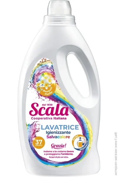 Гель для прання для кольорових речей Sсala Lavatrice Salve Colore з фіксацією кольору 1500 мл (8006130504076) Гель для прання для кольорових речей Sсala Lavatrice Salve Colore з фіксацією кольору 1500 мл (8006130504076)