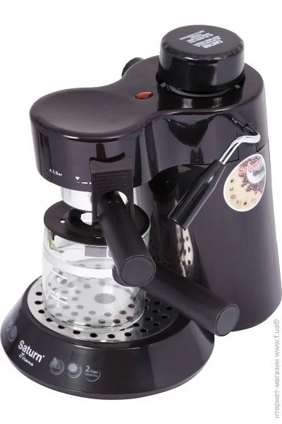Кавоварка еспресо (ріжкова) Saturn ST-CM7086 Black Кавоварка еспресо (ріжкова) Saturn ST-CM7086 Black