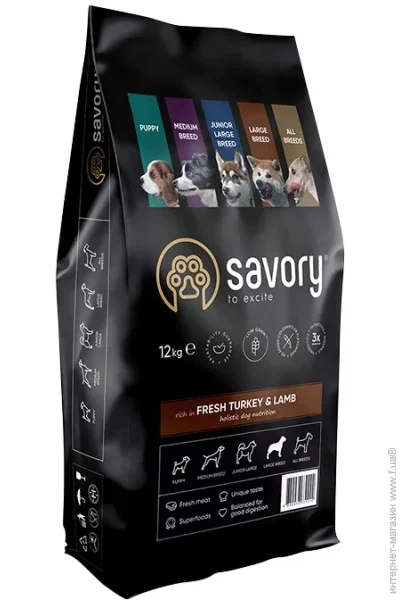     Savory Large Breeds rich in Fresh Turkey and Lamb 12  (4820232630242)