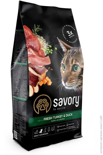    Savory Adult Cat Gourmand Fresh Turkey and Duck 2  (4820232630051)