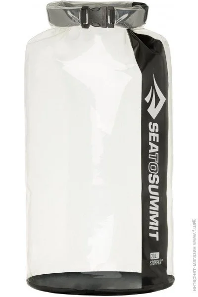 Sea to Summit Stopper Dry Bag  (Clear Black, 20 L) (STS ASDB20CLRBK)