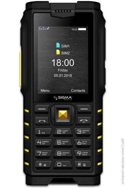  Sigma Mobile X-Treme DZ68 Black/Yellow