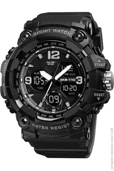 Skmei    1742 Black, 1742BK (17167)