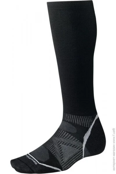  Smartwool Men"s PhD Ski Graduated Compression Ultra Light   (Black, M) (SW SW001.001-M)