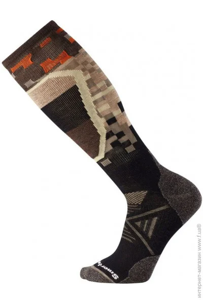  Smartwool Men"s PhD Ski Medium Pattern   (Black, M) (SW 01330.001-M)