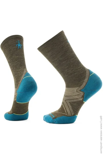   Smartwool Run Cold WeatherTargeted Cushion Crewi Green/Blue L (1033-SW SW001905.D11-L)