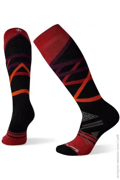   Smartwool Women's Performance Ski Full Cushion Trellis Pattern OTC Pomegranate S (1033-SW SW001565.G65-S)