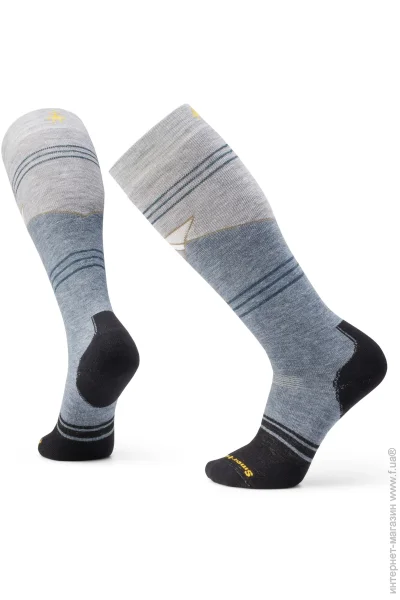  Smartwool Snowboard Full Cushion Mountain Geo Pattern OTC   (Pewter Blue, L) (SW SW002156.L88-L)