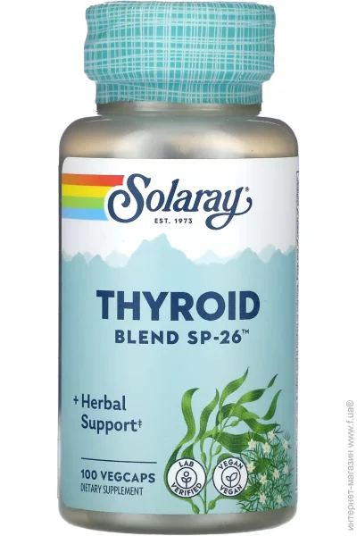 Solaray Thyroid Blend SP-26 - 100 caps (2023-10-3424)