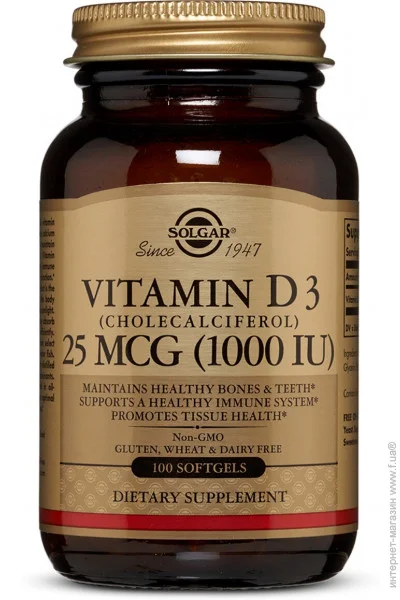 ³ ³ D3, Cholecalciferol, Solgar, 25 , 1,000 , 100  