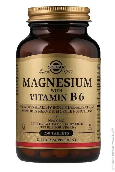  Solgar Magnesium with Vitamin B6 250 Tabs (000004799)