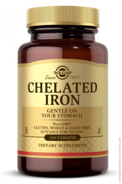   Solgar Chelated Iron, 100 