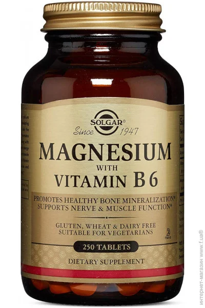    Solgar Magnesium with Vitamin B6, 250 