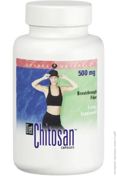  Source Naturals ճ Diet Chitosan 500 mg 60 caps (1086-2023-10-4618)