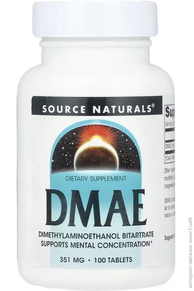 Source Naturals DMAE 351 mg - 100 tabs (2023-10-6474)