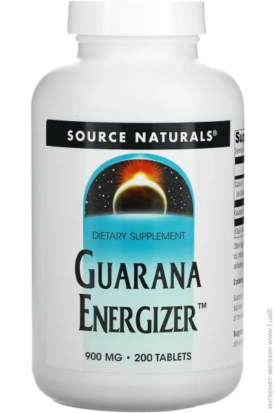 , Guarana Energizer, Source Naturals, 900 , 200  (SNS-00233)