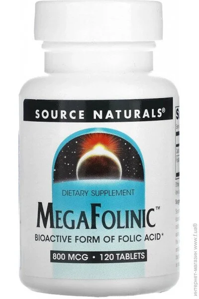 ³   Source Naturals MegaFolinic 800 mg, 120 
