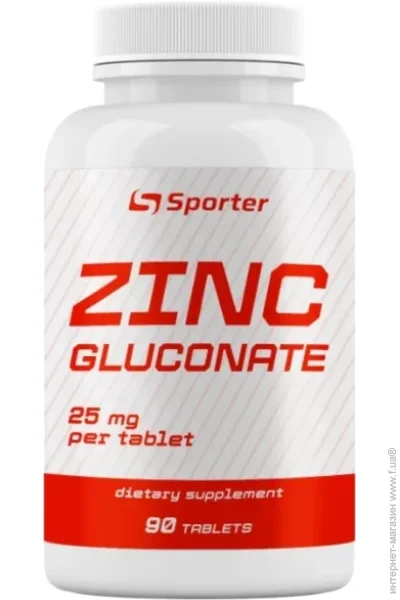  Sporter Zinc Gluconate 25 mg 90 Tabs (000023836)