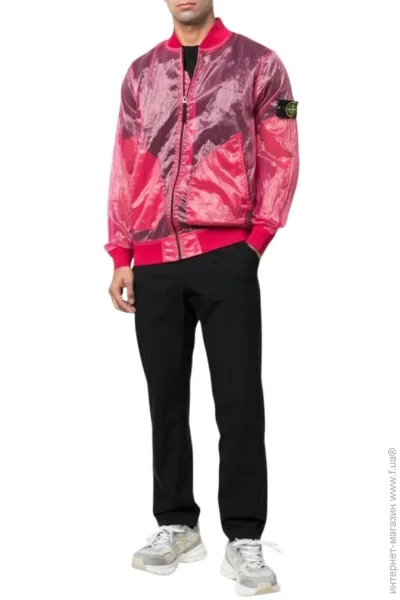  Stone Island Semi-transparent nylon bomber jacket pink (7615433Q2-.V0087-XL)