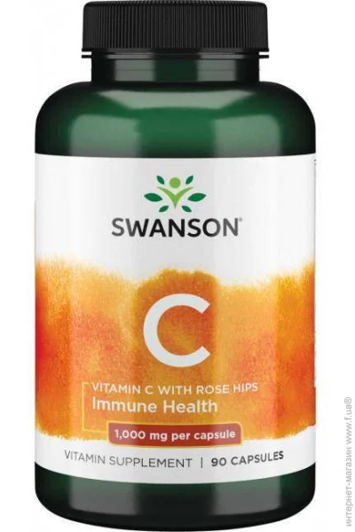    Swanson Vitamin C with Rose Hips 1000 mg, 90 