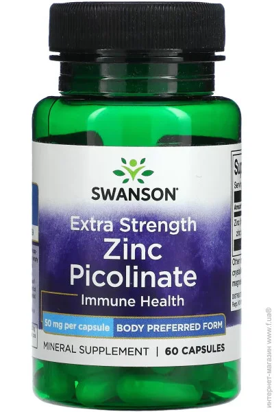    Swanson Zinc Picolinate 50 mg 60 Caps