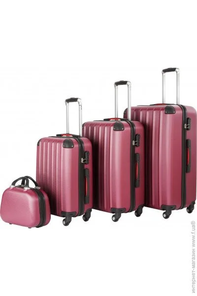 Tectake Набор чемоданов Pucci из 4 предметов - бордовый (M-9866936) Tectake Набор чемоданов Pucci из 4 предметов - бордовый (M-9866936)