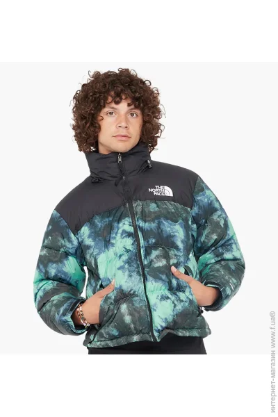  The North Face Printed 1996 Retro Nuptse Jacket Green (NF0A5IX4957-L)