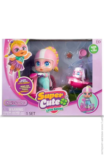 Кукольный набор Tigerhead Toys Super Cute с собачкой и самокатом (SC034A2) Кукольный набор Tigerhead Toys Super Cute с собачкой и самокатом (SC034A2)