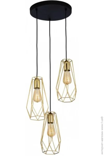 Tk Lighting   LUGO GOLD 3x60  E27  2697