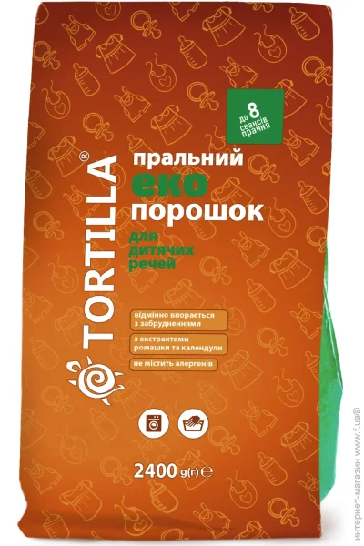 Стиральный порошок Tortilla ECO для детских вещей 2400 г (4823015913303) Стиральный порошок Tortilla ECO для детских вещей 2400 г (4823015913303)