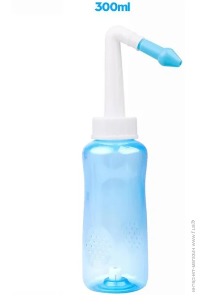 Аспиратор UKC Бутылочка для солевого раствора, емкость для промывания носа 300 мл (3687) Аспиратор UKC Бутылочка для солевого раствора, емкость для промывания носа 300 мл (3687)