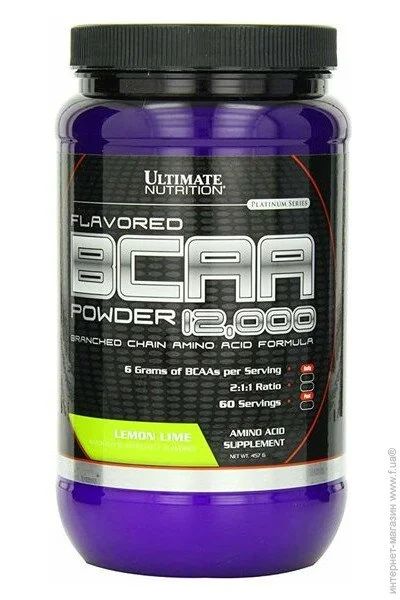  Ultimate Nutrition Flavored BCAA 12,000 Powder 457 g /60 servings/ Lemon Lime (000006657)