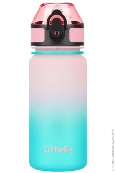Uzspace Детская бутылка для воды LittleBig 3020(Pink-Blue) 350 мл, розовато-голубая Uzspace Детская бутылка для воды LittleBig 3020(Pink-Blue) 350 мл, розовато-голубая
