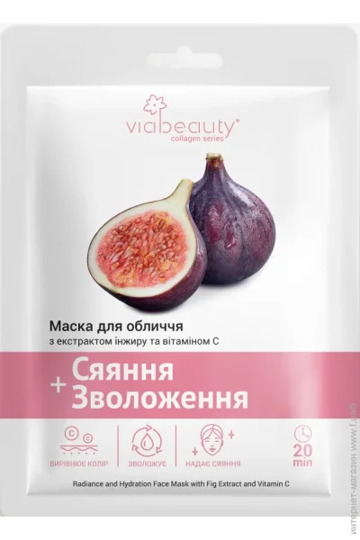Via Beauty Маска тканевая для лица Сияние +  Увлажнение 30 г Via Beauty Маска тканевая для лица Сияние +  Увлажнение 30 г