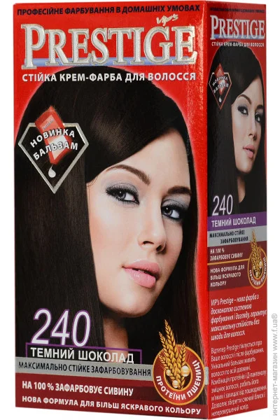 Vip`S Prestige Крем фарба 240 д/волосся Темний шоколад 100мл (3800010500845) Vip`S Prestige Крем фарба 240 д/волосся Темний шоколад 100мл (3800010500845)