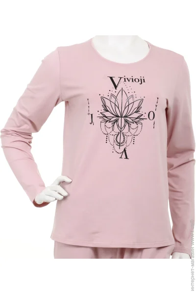 Vivioji Жіночий лонгслів р. L пудровий (14269) Vivioji Жіночий лонгслів р. L пудровий (14269)