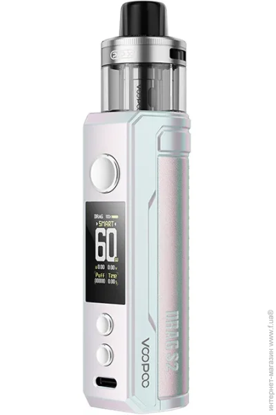   Voopoo - POD System Drag S2 60W Pod 2500mAh 5ml DTL Version Kit Colorful Silver (17714)