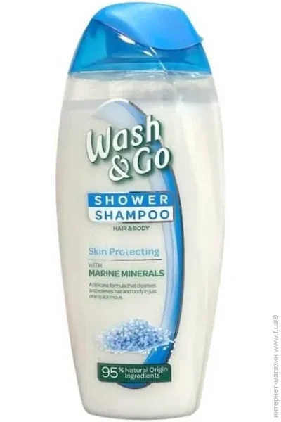 Шампунь-гель Wash&Go Гель-захист шкіри з морськими мінералами 250 мл (8008970053134) Шампунь-гель Wash&Go Гель-захист шкіри з морськими мінералами 250 мл (8008970053134)