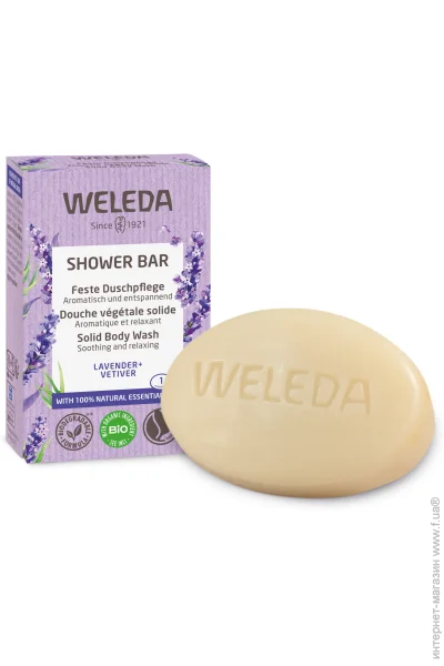 Weleda Мило Твердий арома-бар для душу Лаванда та Ветивер 75 г 1 шт./уп. Weleda Мило Твердий арома-бар для душу Лаванда та Ветивер 75 г 1 шт./уп.