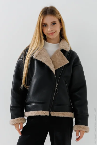 Куртка Wellajur Дубленка для девочки 1909 140 см Черный (2000990781864W) Куртка Wellajur Дубленка для девочки 1909 140 см Черный (2000990781864W)