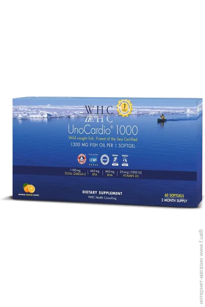   Whc ()  - -3    UnoCardio 1000 Fish Oil 60  (4384308561)