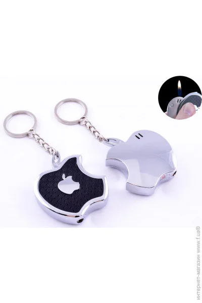 YKX Запальничка-брелок Apple (Звичайне полум'я) Чорний (№4047 Чорний) YKX Запальничка-брелок Apple (Звичайне полум'я) Чорний (№4047 Чорний)