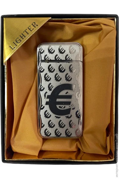 YKX Газова запальничка Silver Euros (100po-922-2) YKX Газова запальничка Silver Euros (100po-922-2)
