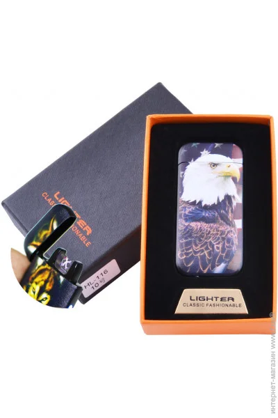 YKX Электроимпульсная зажигалка в подарочной коробке Орел Soft Black (№HL-116-5) YKX Электроимпульсная зажигалка в подарочной коробке Орел Soft Black (№HL-116-5)