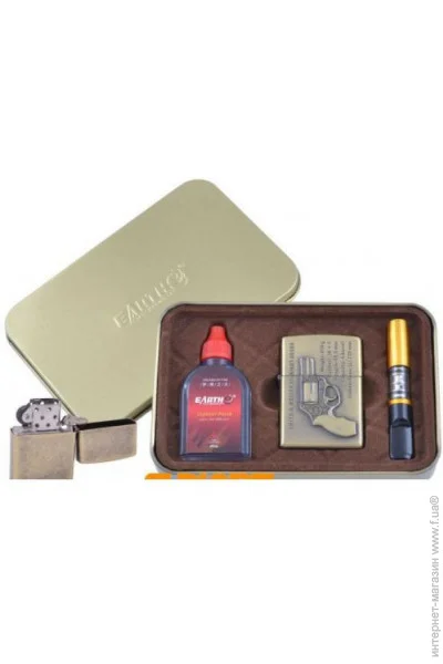 YKX Зажигалка бензиновая в подарочной коробке (Баллончик бензина/Мундштук) Револьвер 2 (№XT-4932-3) YKX Зажигалка бензиновая в подарочной коробке (Баллончик бензина/Мундштук) Револьвер 2 (№XT-4932-3)