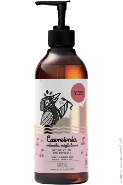 Yope     Shower Gel CHERRY & ALMOND MILK 400ml (5903760209407)