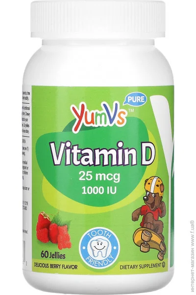 ³ Yumv`S ³ D3 YumV&a;s Vitamin D 25 mcg (1,000 IU) 60 Jellies (Berry) (00000035066)